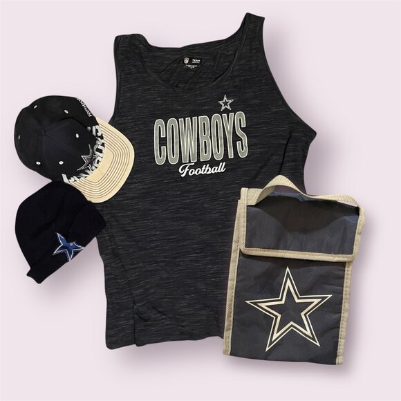 Dallas Cowboys NFL Tank Top/Hat/Beanie/Insulated Lunch Bag 2XL Tee L/XL Cap - Picture 1 of 13
